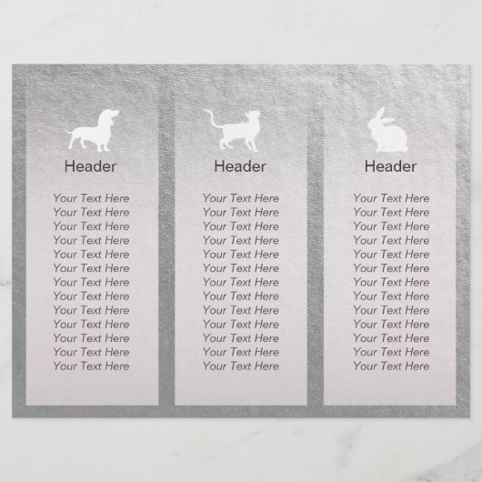 Pet Care Sitting Grooming Salon Tri-Fold Broschüre (Rückseite)