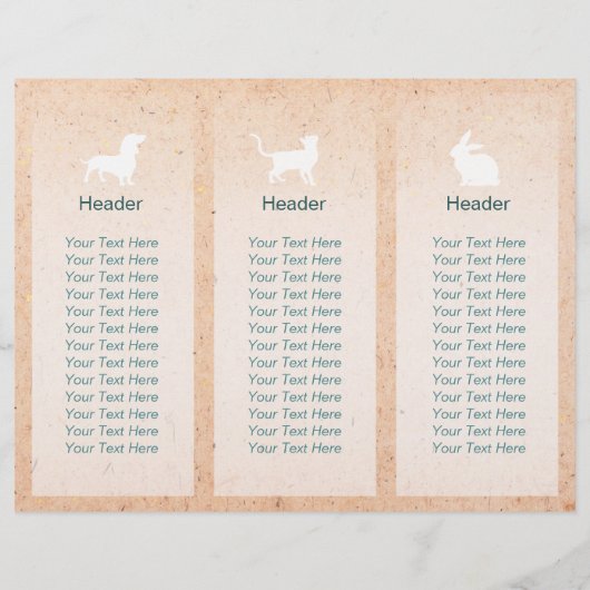 Pet Care Sitting Grooming Salon Tri-Fold Broschüre (Rückseite)