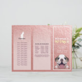 Pet Care Sitting Grooming Salon Tri-Fold Broschüre (Stehend Vorderseite)