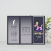 Pet Care Sitting Grooming Salon Tri-Fold Broschüre (Stehend Vorderseite)