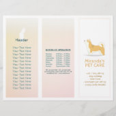 Pet Care Sitting Grooming Salon Tri-Fold Broschüre (Vorderseite)