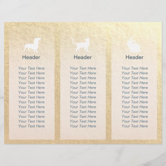 Pet Care Sitting Grooming Salon Tri-Fold Broschüre (Rückseite)