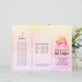 Pet Care Sitting Grooming Salon Tri-Fold Broschüre (Stehend Vorderseite)