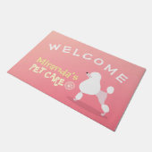 Pet Care Sitzen Adorable Cartoon Dog Willkommen Fußmatte (Schrägansicht)