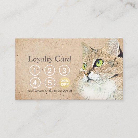 Pet Care Sitzen Bade & Grooming Loyalty Punch Treuekarte (Vorderseite)