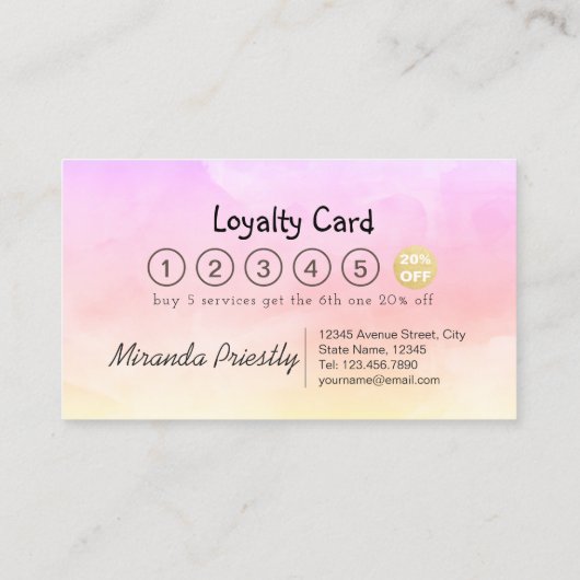 Pet Care Sitzen Bade & Grooming Loyalty Punch Treuekarte (Rückseite)