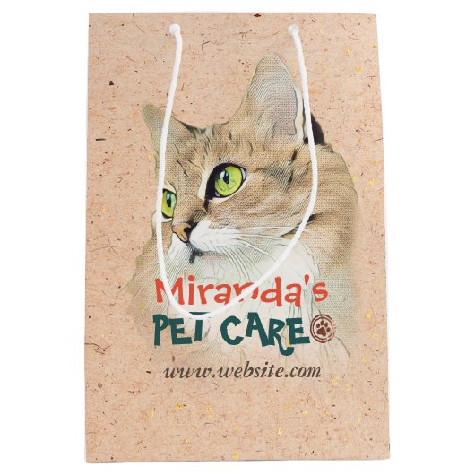 Pet Care Sitzen Baden Grooming Beauty Salon Katze Mittlere Geschenktüte (Vorderseite)