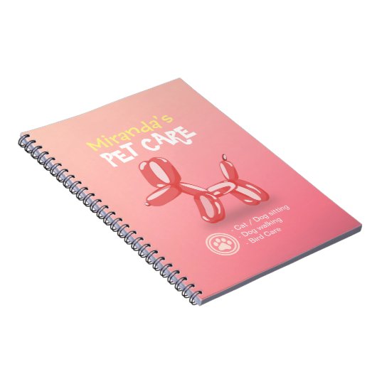 Pet Care Sitzen Grooming Beauty Salon Dog Ballon Notizblock (Rechte Seite)