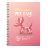 Pet Care Sitzen Grooming Beauty Salon Dog Ballon Notizblock (Vorderseite)