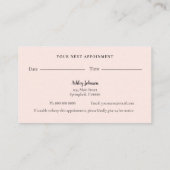 Pet Care, Sitzen, Pflegetermin Visitenkarte (Rückseite)