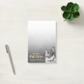 Pet Care Sitzen Schwarz-Weiß Dog Ölgemälde Post-it Klebezettel (Büro)