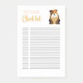 PET CARE TO DO LIST POST-IT KLEBEZETTEL (Vorderseite)