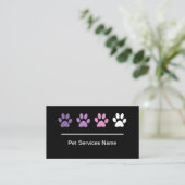 Pet Care trendy Business Cards Visitenkarte (Stehend Vorderseite)