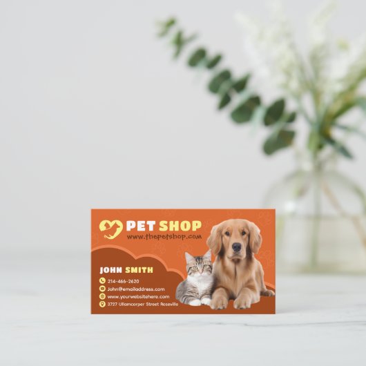 Pet care, Veterinary Doctor, Vet, Tierklinik Visitenkarte (Stehend Vorderseite)