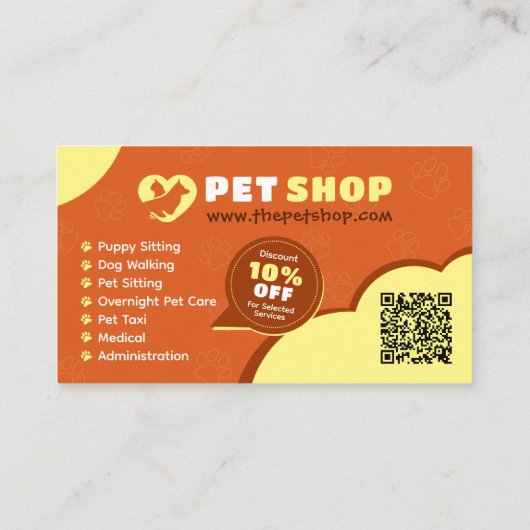 Pet care, Veterinary Doctor, Vet, Tierklinik Visitenkarte (Rückseite)