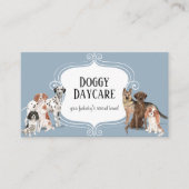 Pet Care Watercolor Hund züchtet trostloses Blau A Visitenkarte (Vorderseite)