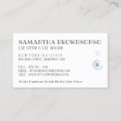 Pet Care Wellness-Center Salon Sitzen Baden Groomi Visitenkarte (Rückseite)