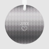 Pet Cat Christmas Black Gold Ornament (Rückseite)