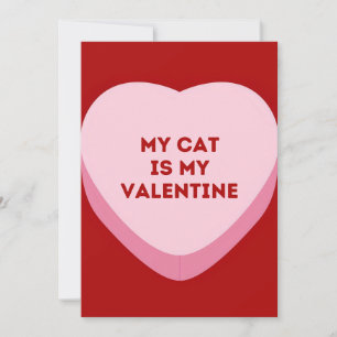 Pet Cat Foto Valentinstag Grußkarte Einladung