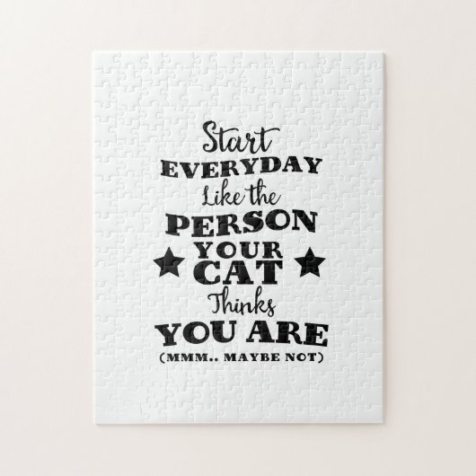 Pet Cat Funny Zitat Puzzle (Vertikal)