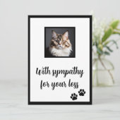 Pet-Cat-Karte mit anpassbarem Beileid Dankeskarte (Stehend Vorderseite)