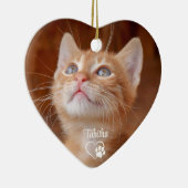 Pet Cat Kitten Foto Keramik Ornament (Rechts)