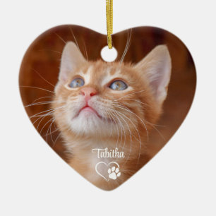 Pet Cat Kitten Foto Keramik Ornament