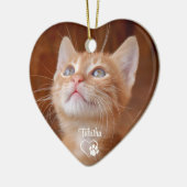 Pet Cat Kitten Foto Keramik Ornament (Links)