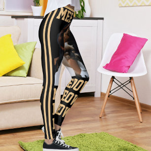 Pet Cat Mama Niedlich Black Peach Foto anpassen Leggings
