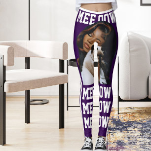 Pet Cat Mama Niedliches Lila Foto Leggings