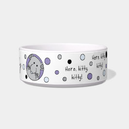 Pet CAT Medium Blue Pet Bowl "Here,Kitty,Kitty!" Napf