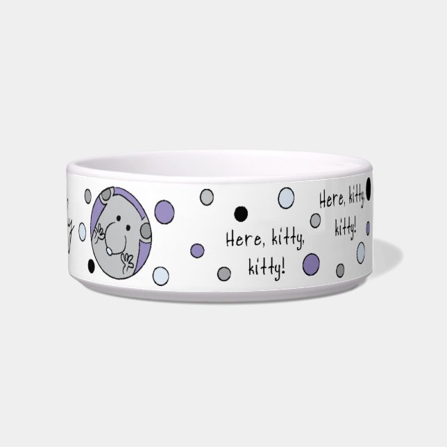 Pet CAT Medium Blue Pet Bowl "Here,Kitty,Kitty!" Napf (Rechts)