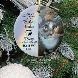Pet Cat Memorial Foto Rainbow Bridge Keramik Ornament