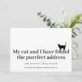 Pet Cat Neue Adresse Wir haben die Ankündigung ver (Stehend Vorderseite)