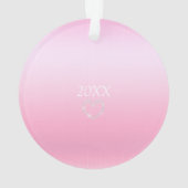 Pet Cat Weihnachten Rosa Ornament (Rückseite)
