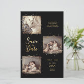 Pet Cheap Moderne Kalligraphie 3 Fotos Verlobung (Stehend Vorderseite)