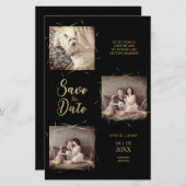 Pet Cheap Moderne Kalligraphie 3 Fotos Verlobung  (Vorne/Hinten)