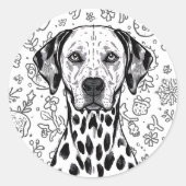 Pet christmas runder aufkleber (Vorderseite)