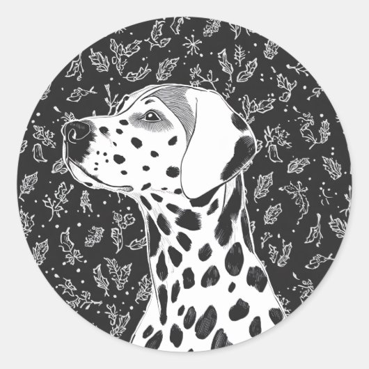 Pet christmas runder aufkleber (Vorderseite)