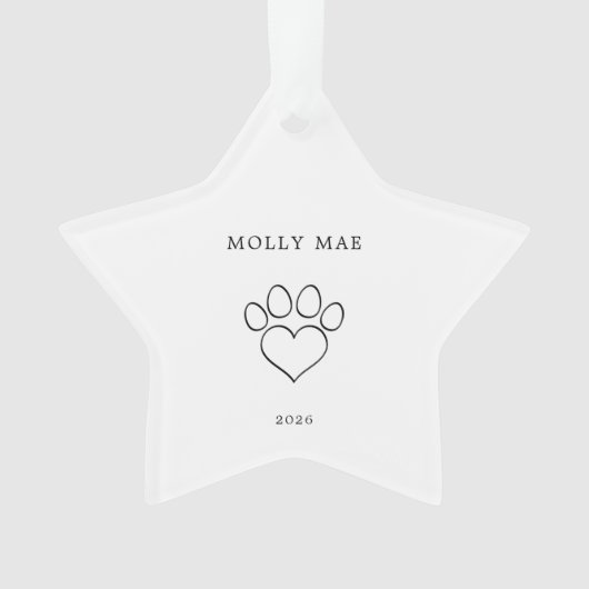 Pet Christmas Tree Star Dog/Cat Ornament (Vorderseite)