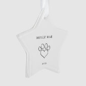 Pet Christmas Tree Star Dog/Cat Ornament (Vorderseite)