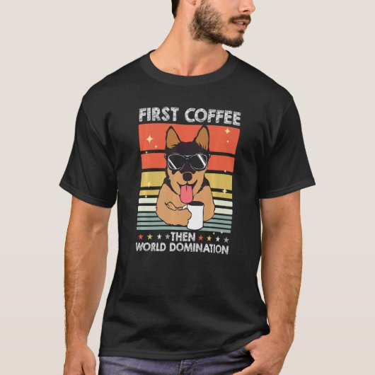 Pet Coffee Breed  Australian Cattle Dog T-Shirt (Vorderseite)