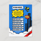 Pet Comic Trading Card Funny Custom Bird Geschenk Telefonnummerkarte (Rückseite)