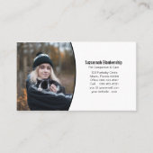 Pet Companion Schwarz-weißer QR-Code für benutzerd Visitenkarte (Vorderseite)