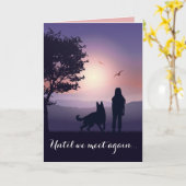 Pet Condolence Dog Loss Personalized Sympathy Karte (Gelbe Blume)