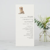 Pet Cream Wedding Program (Stehend Vorderseite)