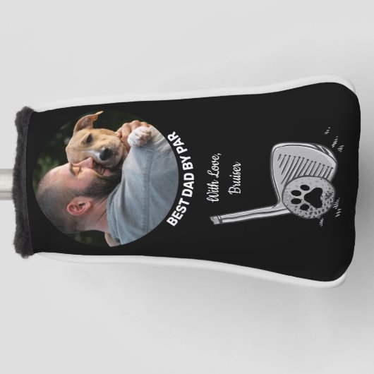Pet Custom Foto Bester Vater Par Putter Golf Head Headcover (Vorderseite)