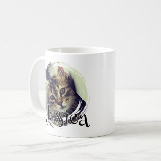Pet Custom Photo, Name Mug Design Kaffeetasse (Vorderseite Links)