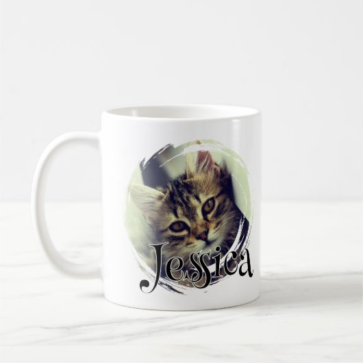 Pet Custom Photo, Name Mug Design Kaffeetasse (Links)