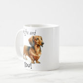  Pet  Dachshund BROWNS Cofffee Personalize Kaffeetasse (Vorderseite Links)